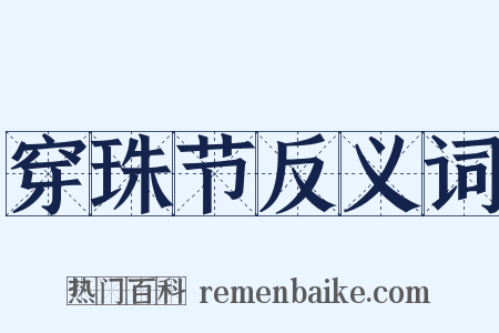穿珠节反义词是什么意思的图片